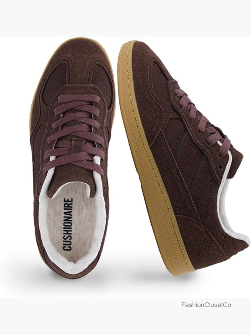 Retro Sneaker with Cushioned Insole and Durable Gum Sole